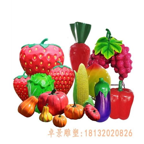 玻璃鋼仿真卡通蔬菜水果雕塑的藝術(shù)與生產(chǎn) 吉安樹(shù)脂雕塑廠的多元風(fēng)采